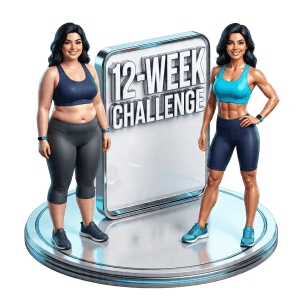 3D rendered 12-week challenge icon representing extended body composition transformation programs